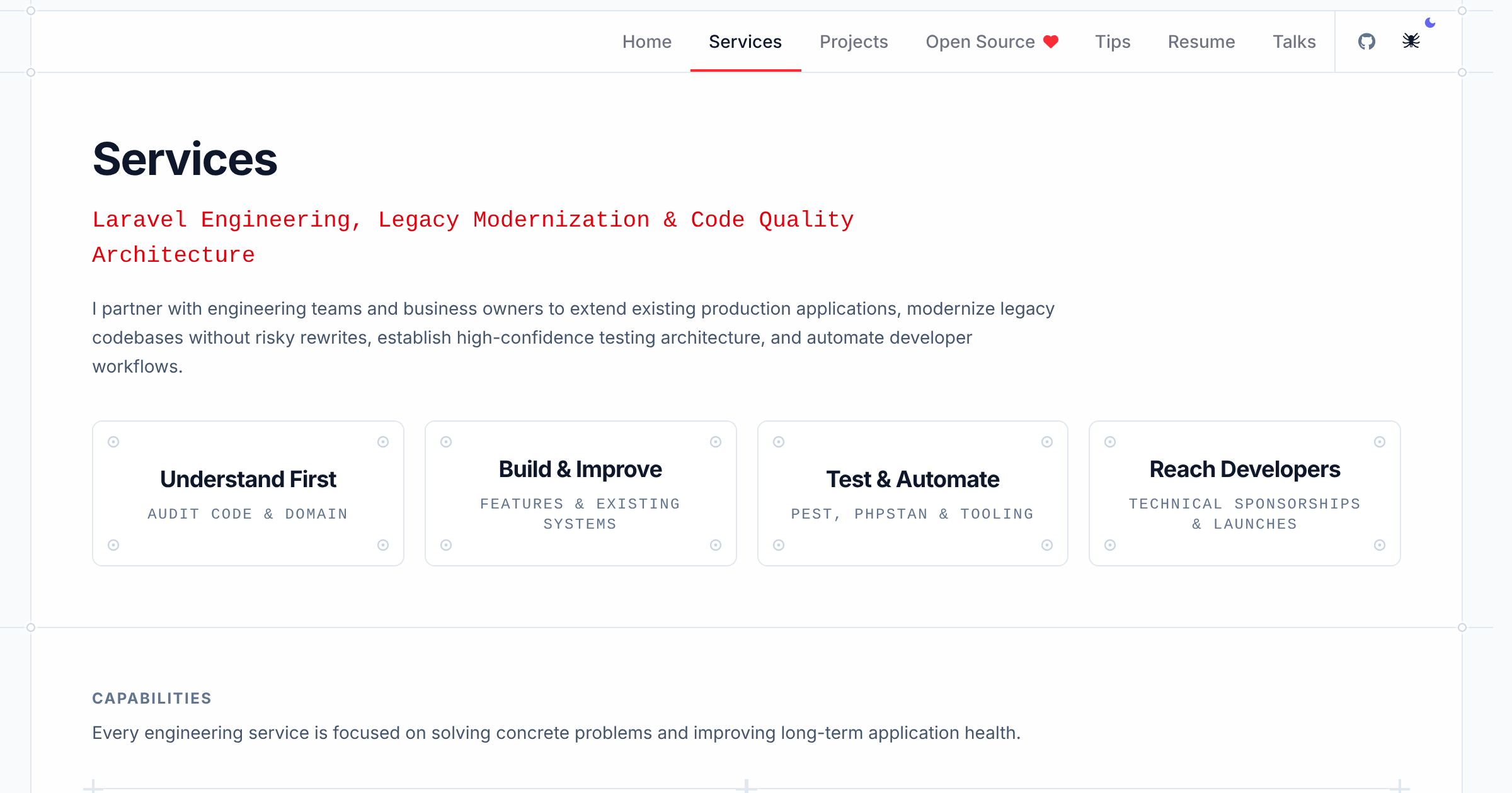 Services & Sponsorships | Punyapal Shah - Laravel Engineering, Consultations & Distribution
